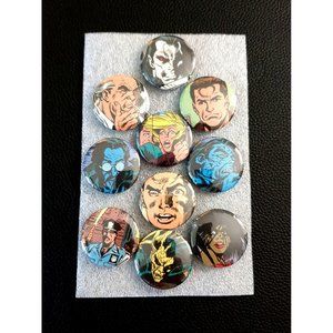 Morbius Buttons Handmade Craft Character 1.25" Fashion Collectable Pin Set 2